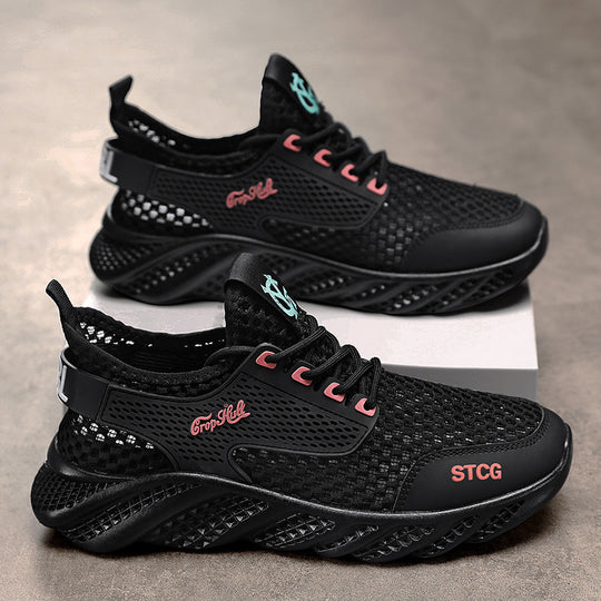 Damen atmungsaktive Mesh-Sneaker mit flexiblem Sohlen-Design EB