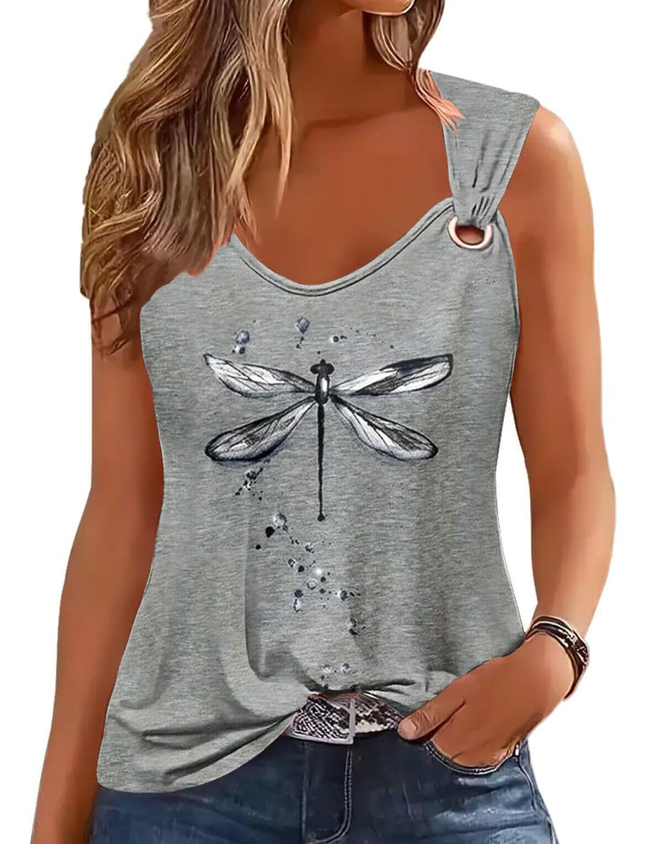 Damen Tanktop mit einzigartigem Grafikdruck und lässigem Schnitt EB