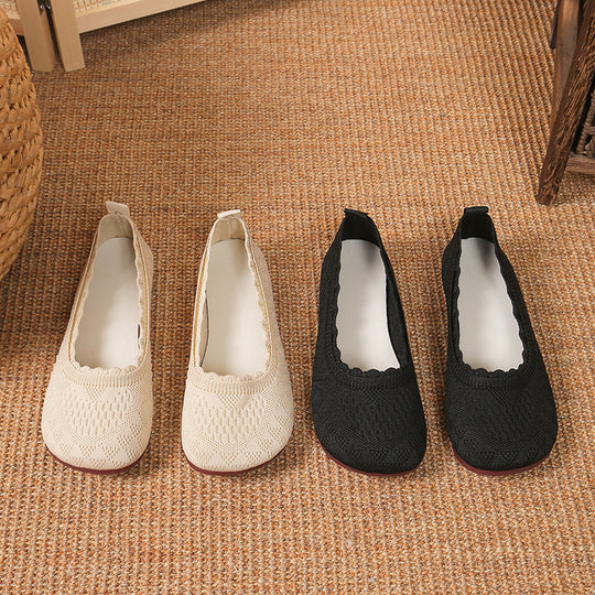 Damen Strick-Ballerinas EB