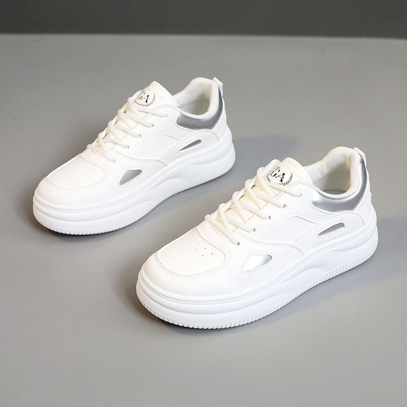Damen sportliche Sneakers mit atmungsaktivem Obermaterial und stabiler Profilsohle EB