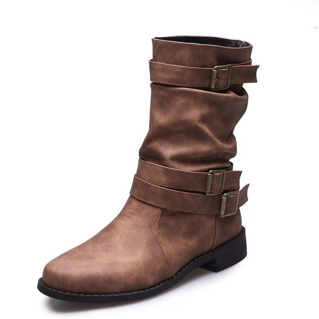 EB | Stiefeletten mit Schnallenriemen Mehrere Riemen