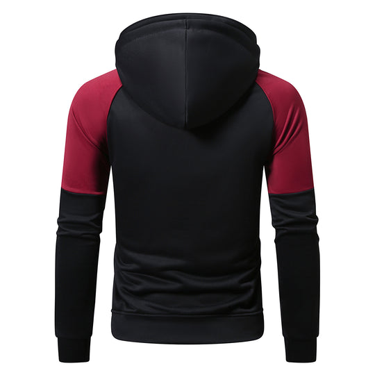 Herren sportlicher Kapuzenpullover mit einzigartigem Farbblock-Design EB