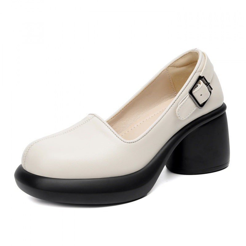 Damen Pumps mit elegantem Blockabsatz und modischem Riemen EB