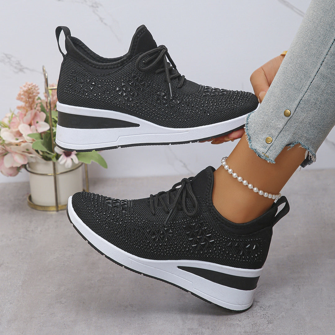Damen Komfortable Sneaker mit modischem Netzdesign EB