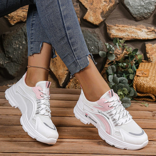 Damen Komfortable Fitness-Sneaker mit atmungsaktiver Oberflächenstruktur EB