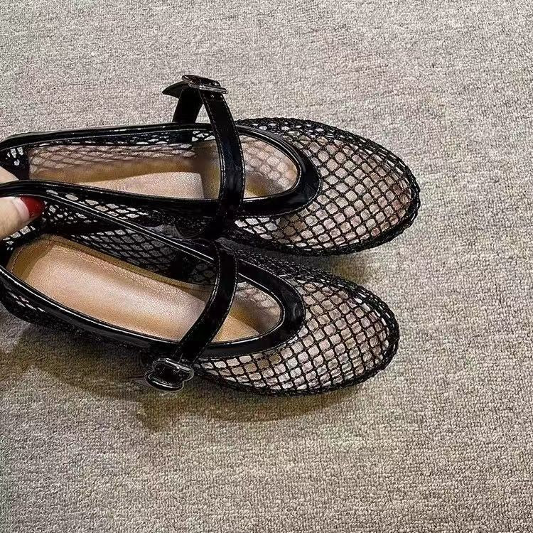 Damen Netzschuhe mit verstellbarem Riemen und atmungsaktivem Obermaterial EB