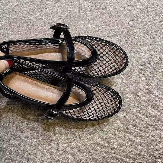 Damen Netzschuhe mit verstellbarem Riemen und atmungsaktivem Obermaterial EB