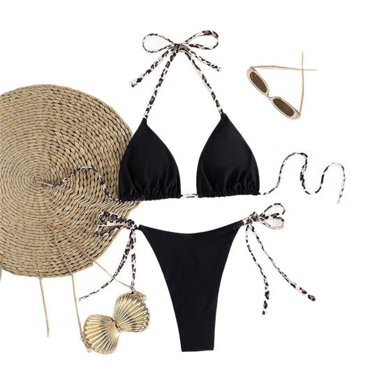Damen Triangel-Bikini mit einzigartigen Trägern EB