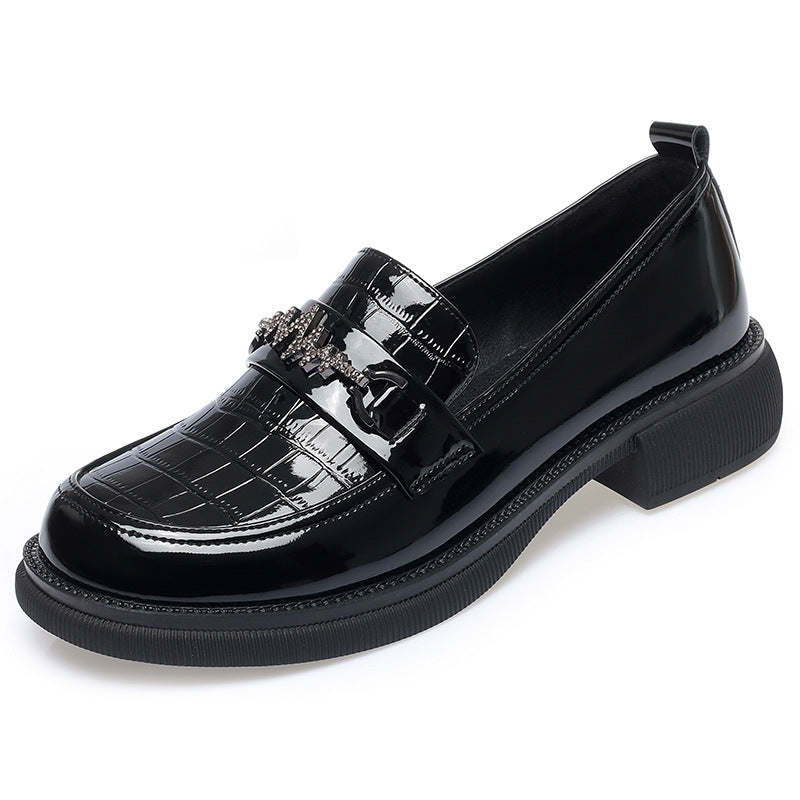 Damen Elegante Loafers mit modischem Kettendetail und rutschfester Sohle EB