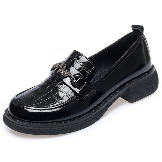 Damen Elegante Loafers mit modischem Kettendetail und rutschfester Sohle EB