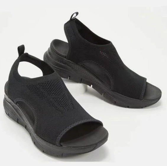 Damen sportliche und stilvolle Zehentrenner-Sandalen mit ergonomischem Design EB