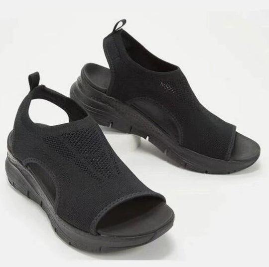 Damen sportliche und stilvolle Zehentrenner-Sandalen mit ergonomischem Design EB