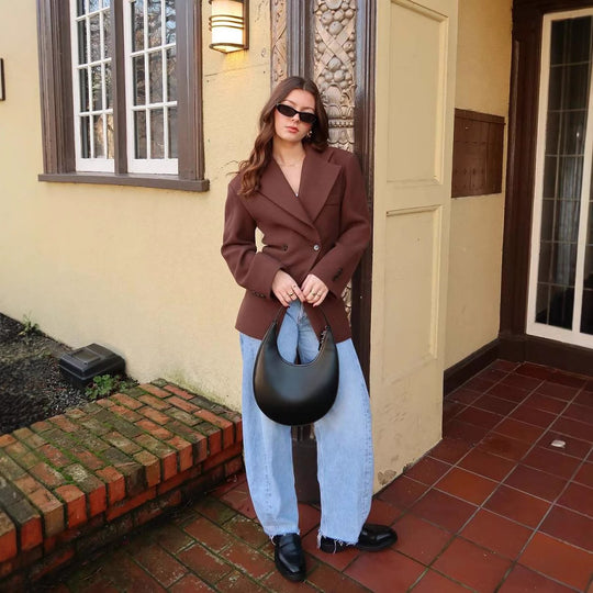Damen elegante Blazerjacke mit doppelt geknöpften Details EB