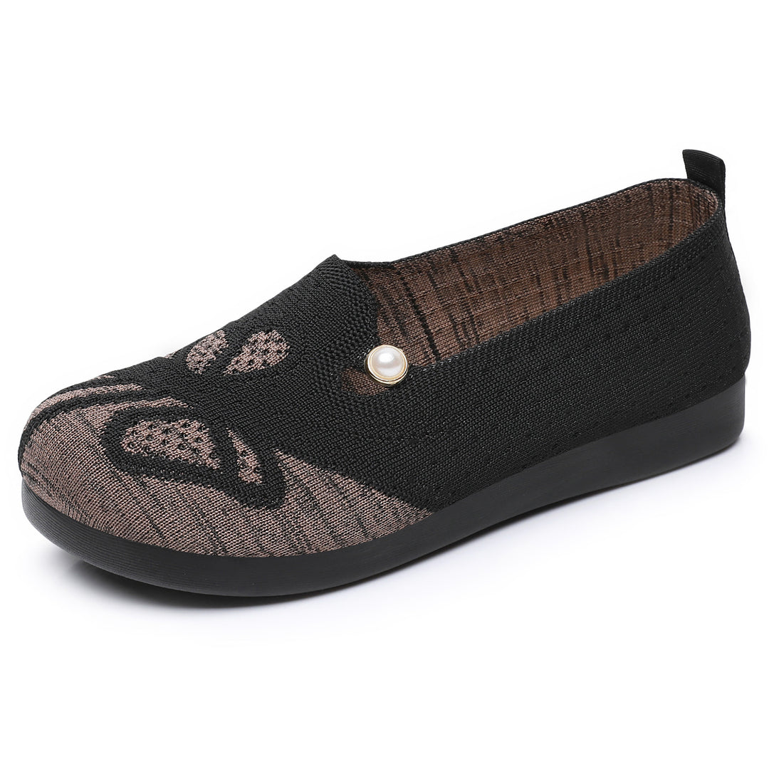 Damen Bequeme Slip-On Clogs mit modischem Perl-Detail und atmungsaktiver Oberfläche EB