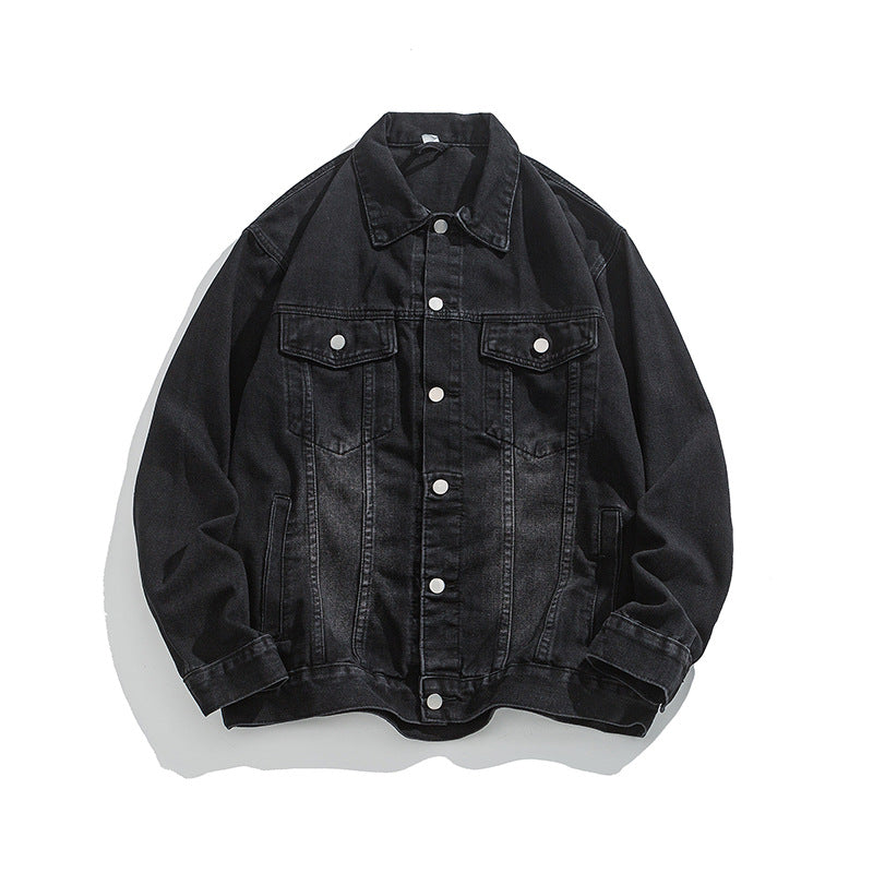 Herren klassische Denim Jacke mit schmalem Schnitt EB