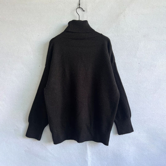 EB | Einfarbiger Warmer Strickpullover Für Alltag