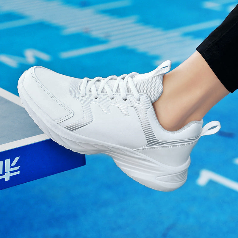 Unisex nan urbaner Komfort-Sneaker mit gepolsterter Keilsohle atmungsaktiver Meshzunge und robustem Kunstlederbesatz EB