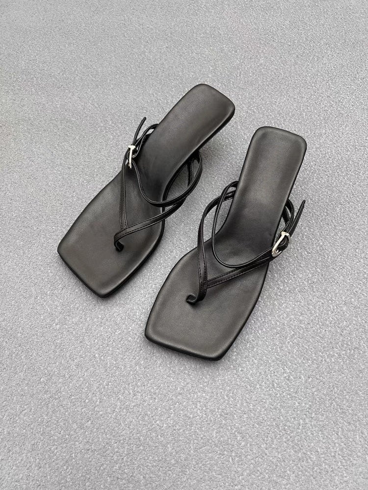 Damen elegante Zehentrenner mit modischem Riemchen-Design EB