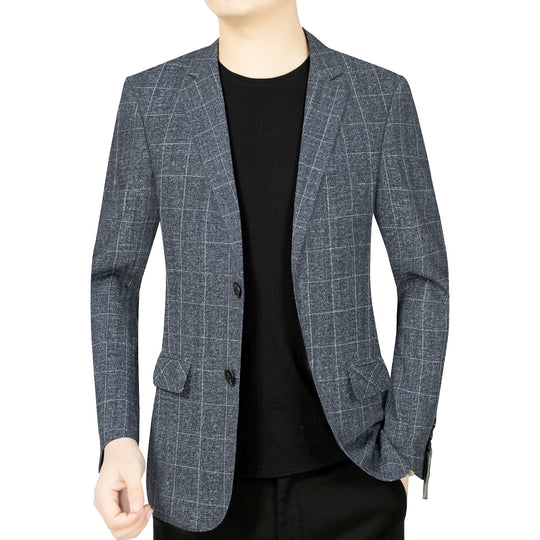 Herren Modernes Einreihiges City-Blazer mit aufgesetzten Taschen und leichter Halbfütterung EB