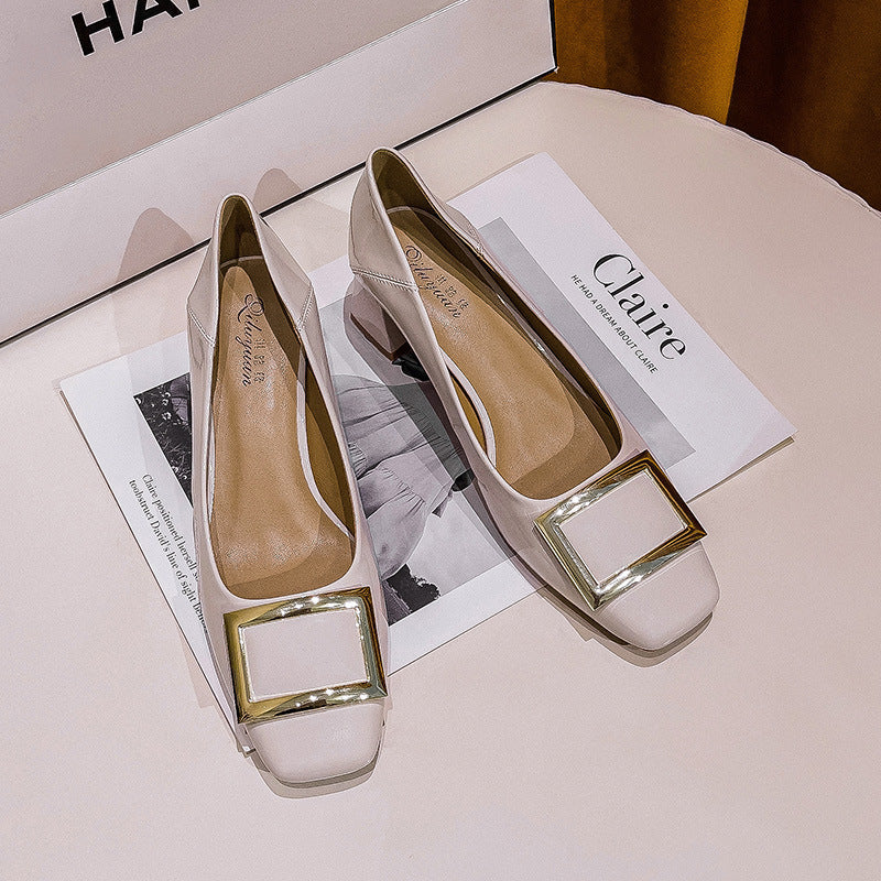 Damen elegante Ballerinas mit modischem Schmuckdetail EB