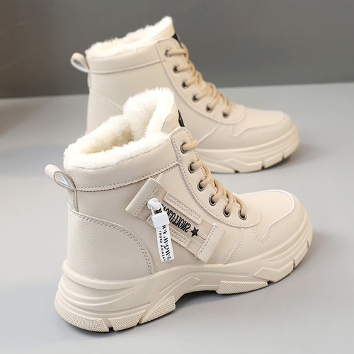 Damen High-Top Sneakers mit warmem Fleece-Innenfutter und rutschfester Sohle EB