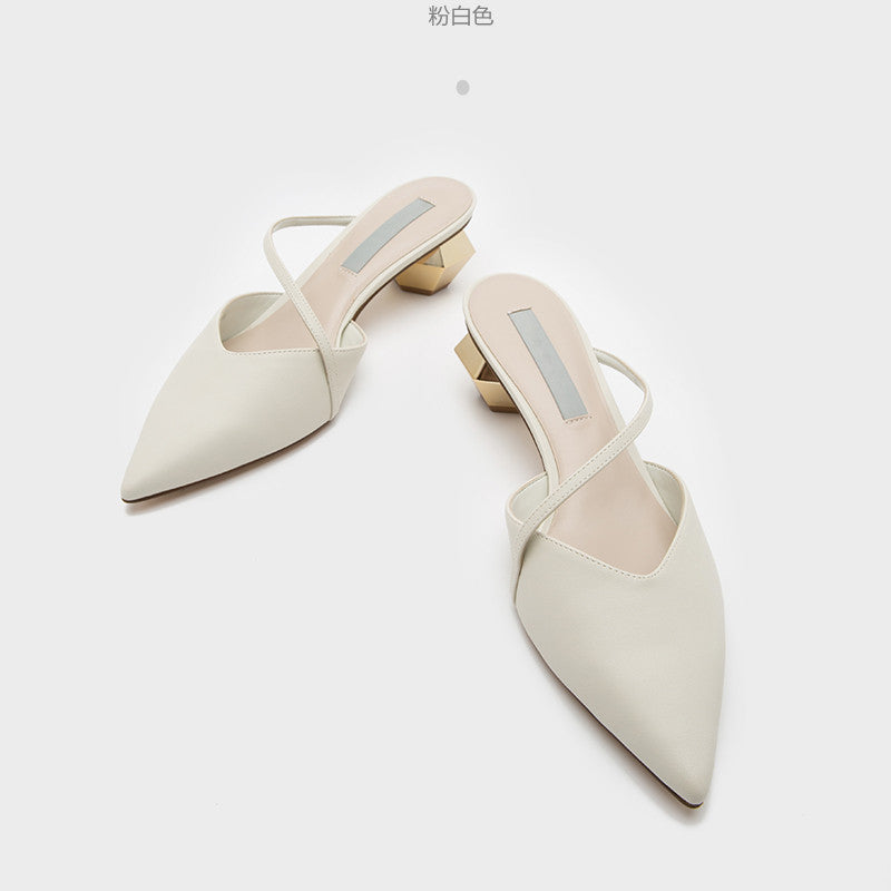 Damen Sling-Pumps mit spitzem Design und elegantem Blockabsatz EB