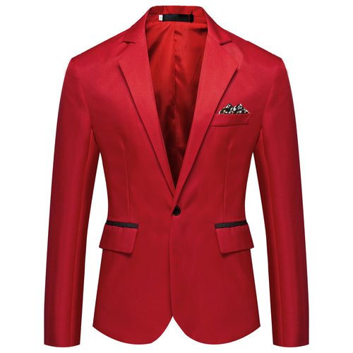 Herren modischer und eleganter Anzugjacke mit satiniertem Finish EB