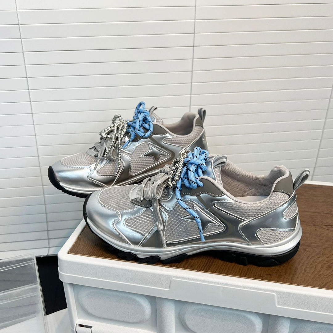 Damen Sportliche Sneakers mit einzigartiger Schnürung und modischen Akzenten EB