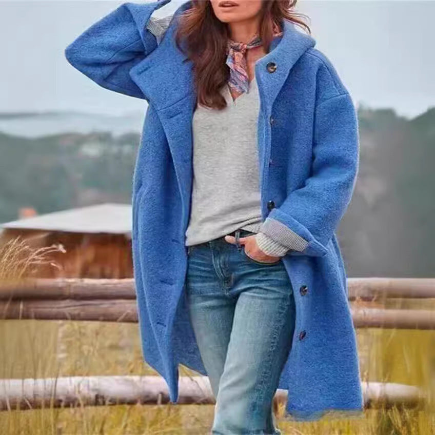 Damen Oversized Wollmantel EB