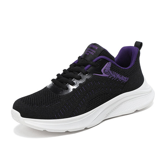 Damen Atmungsaktive Lauf-Sneaker mit elastischem Obermaterial und rutschfester Sohle EB