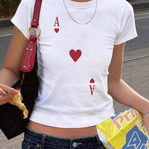 Damen T-Shirt mit verspieltem Katzenmotiv und zarten Flügeln EB