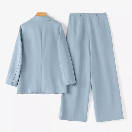 Damen Oversized Blazer und weite Hose Set EB