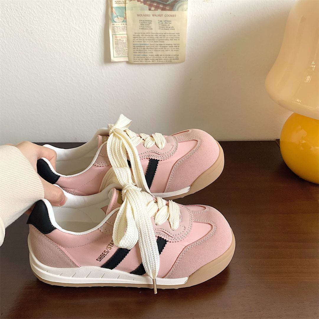 Damen modische Sneakers mit atmungsaktivem Obermaterial und praktischer Schnürung EB