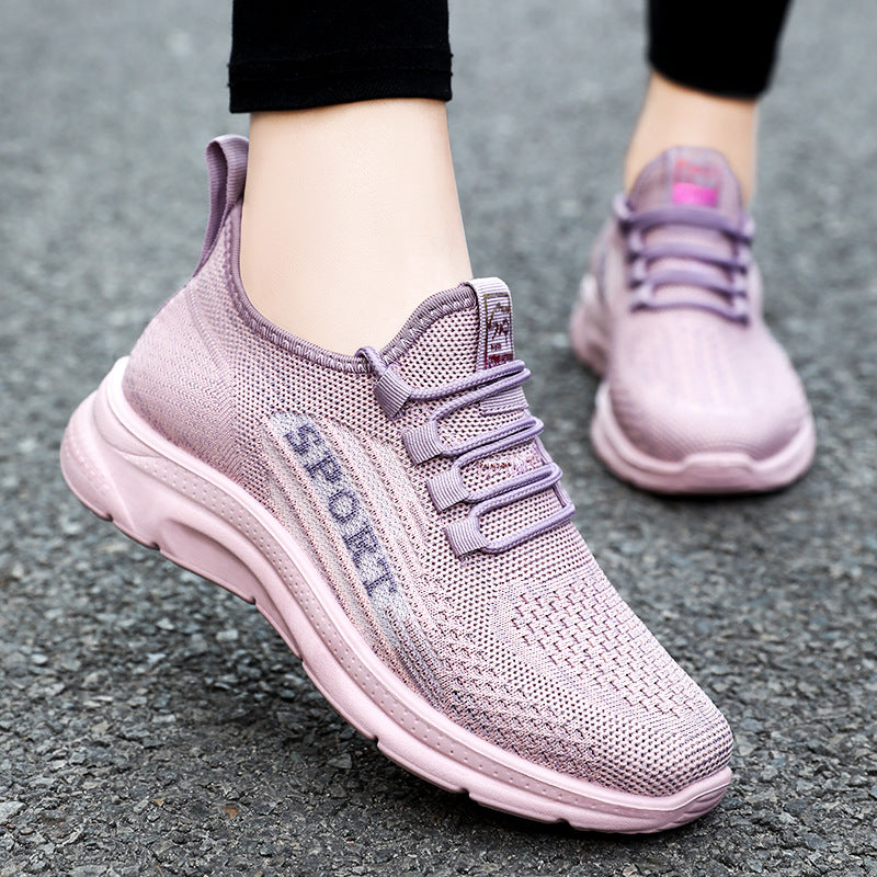 Damen Sportliche Schnürschuhe mit atmungsaktivem Obermaterial EB
