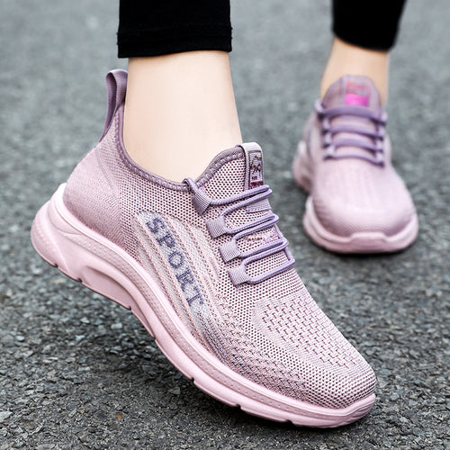 Damen Sportliche Schnürschuhe mit atmungsaktivem Obermaterial EB