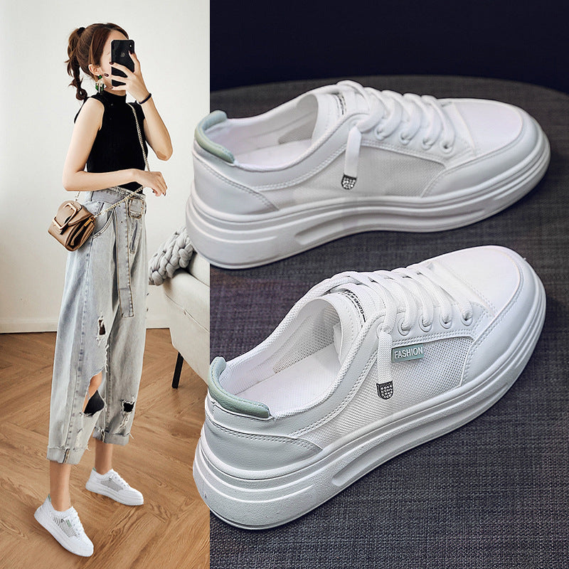Damen modische Freizeitsneaker mit atmungsaktiver Mesh-Oberfläche und stoßdämpfendem Sohlenprofil EB