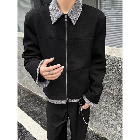 Herren moderne Übergangsjacke mit praktischen Taschen und stylishem Kragen EB