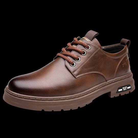 Herren Premium-Lederschnürschuhe mit ergonomischer Fußbett EB