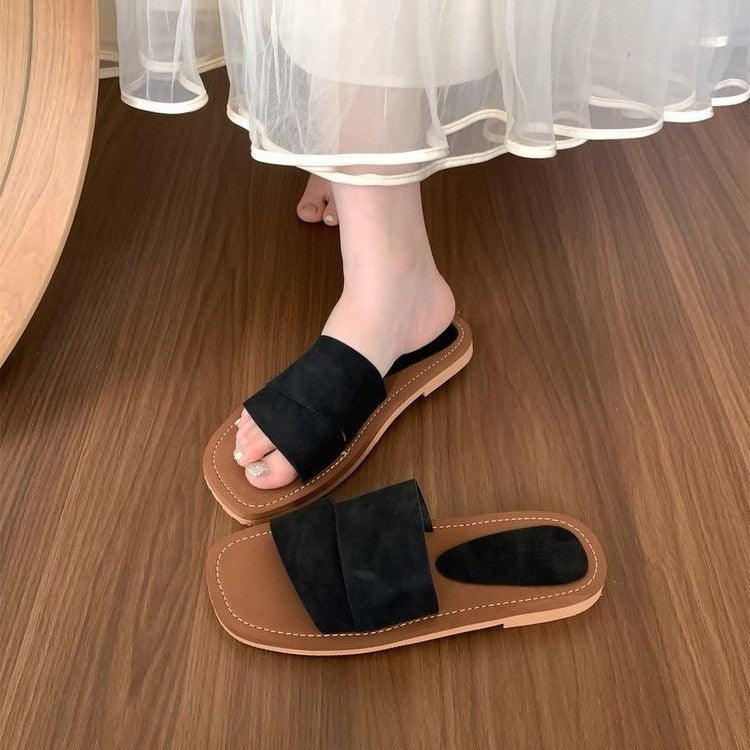 Damen komfortable Sandalen mit breitem Riemen und weichem Fußbett EB