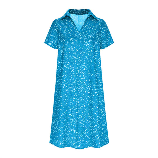 Damen Hemdkleid mit Polo-Kragen und leichtem, atmungsaktivem Stoff EB