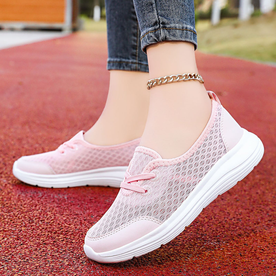 Damen Atmungsaktive und komfortable Freizeit-Sneakers mit elastischem Sitz EB