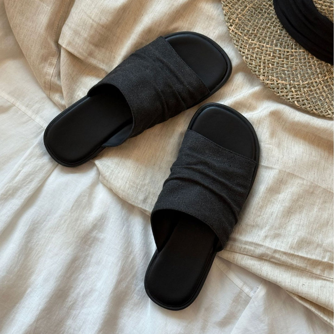 Damen Komfortable Zehentrenner-Sandalen mit atmungsaktivem Riemendesign und rutschfester Sohle EB