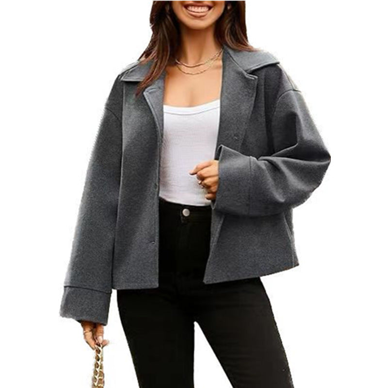 Damen Oversized Blazerjacke aus weichem Material EB