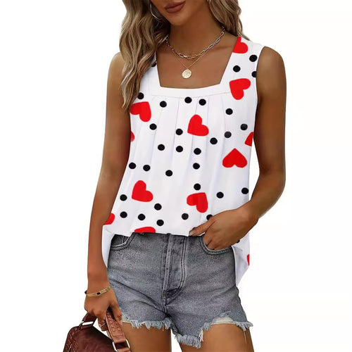 Damen Modisches Kettendruck-Top EB