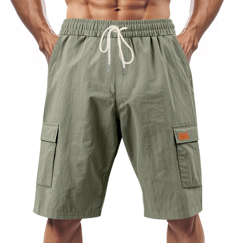 Herren Cargo-Shorts mit vielseitigen Taschen und elastischem Bund EB