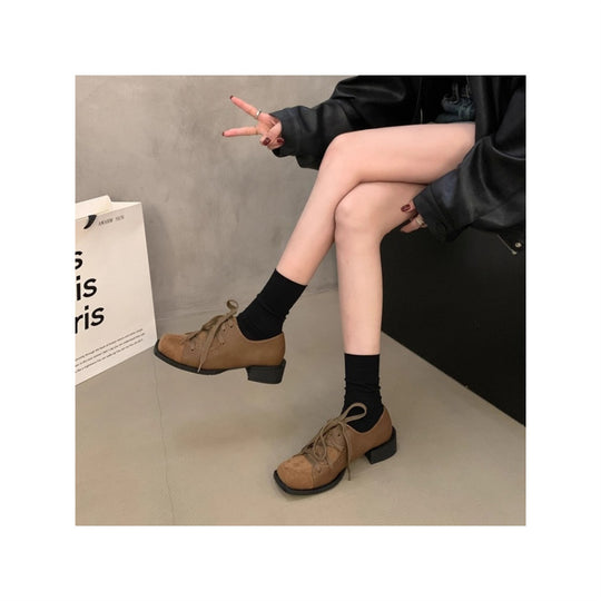 Damen bequeme Schnürschuhe mit modischer Schnürung EB
