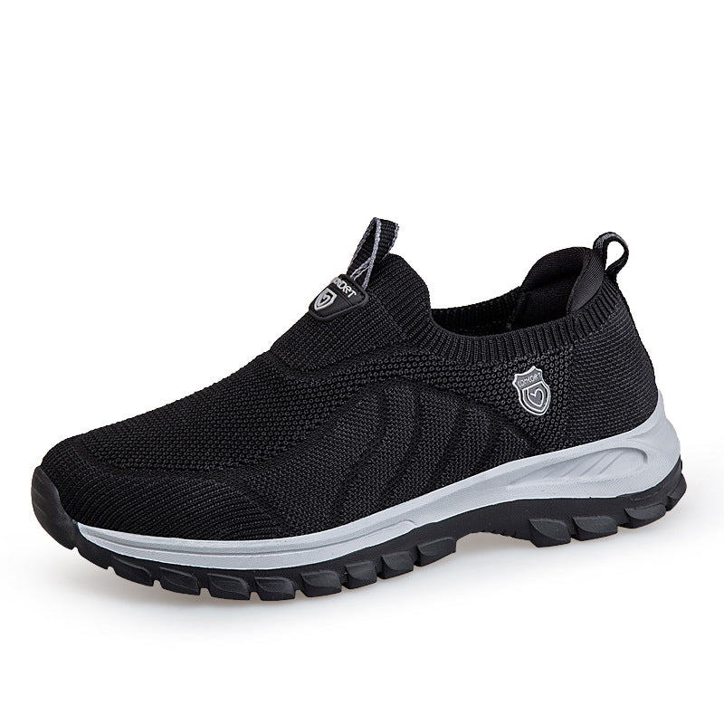 Damen Bequeme Slip-On Sneakers mit atmungsaktivem Mesh-Obermaterial EB