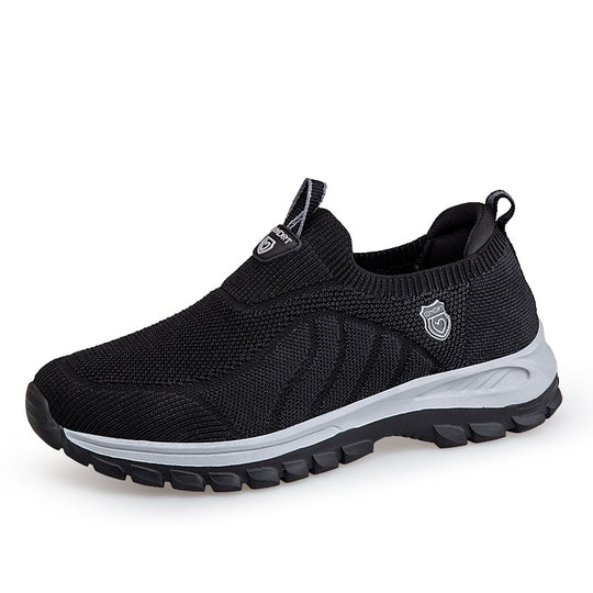 Damen Bequeme Slip-On Sneakers mit atmungsaktivem Mesh-Obermaterial EB
