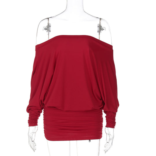 Damen Off-Shoulder Minikleid mit lässigem Schnitt und weichem Material EB