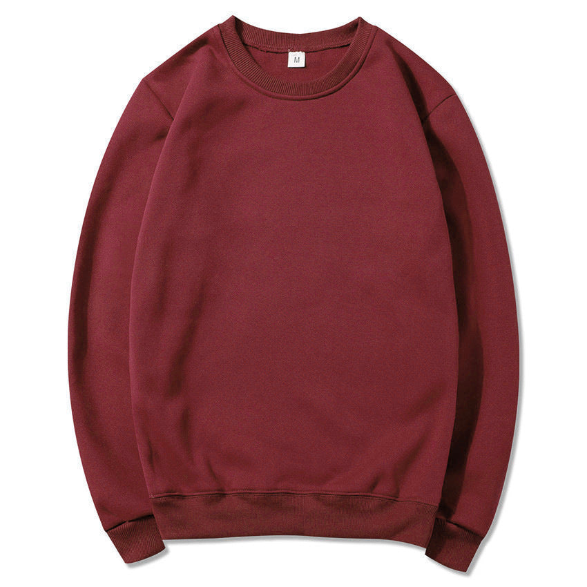 Unisex zeitloser Rundhals-Sweater ohne Kapuze mit angerauter Innenseite und verstärktem Nacken EB